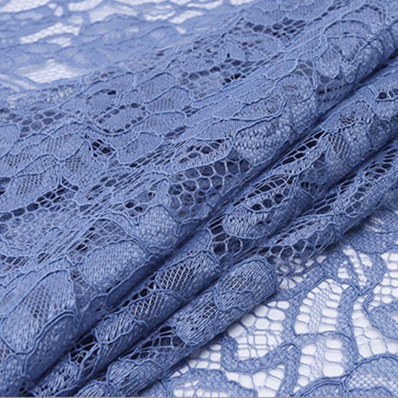 Cutwork Dress Bridal Polyester Lace Fabric for Women's Wear Wholesale 7